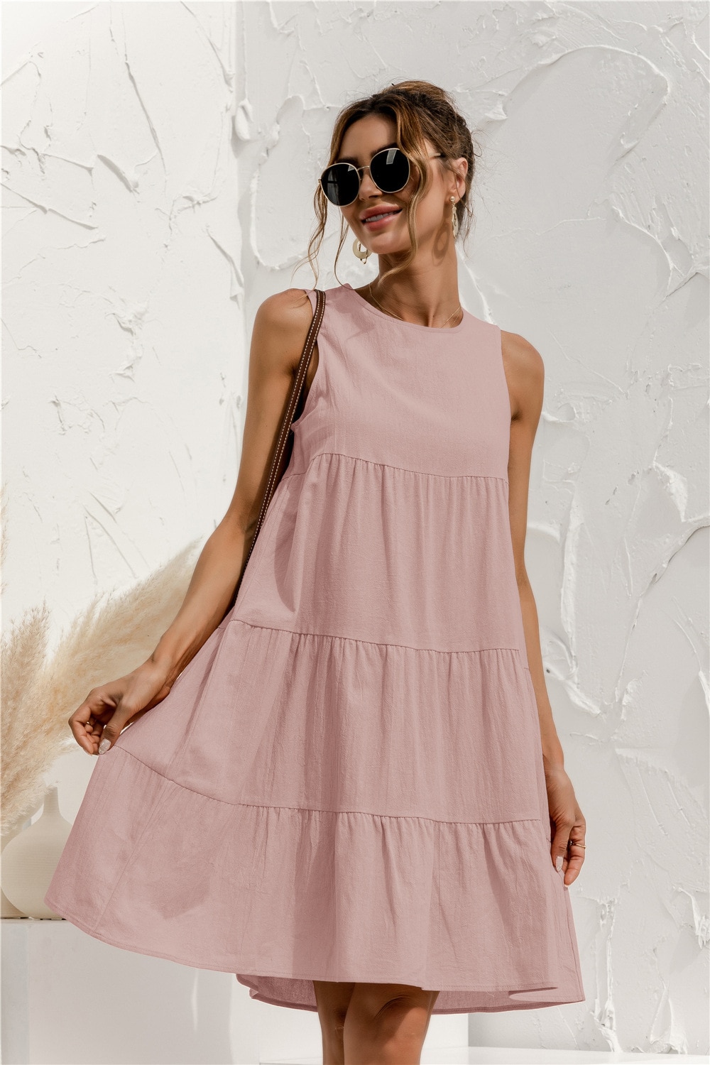 Women's Summer Sleeveless O-Neck Dress
