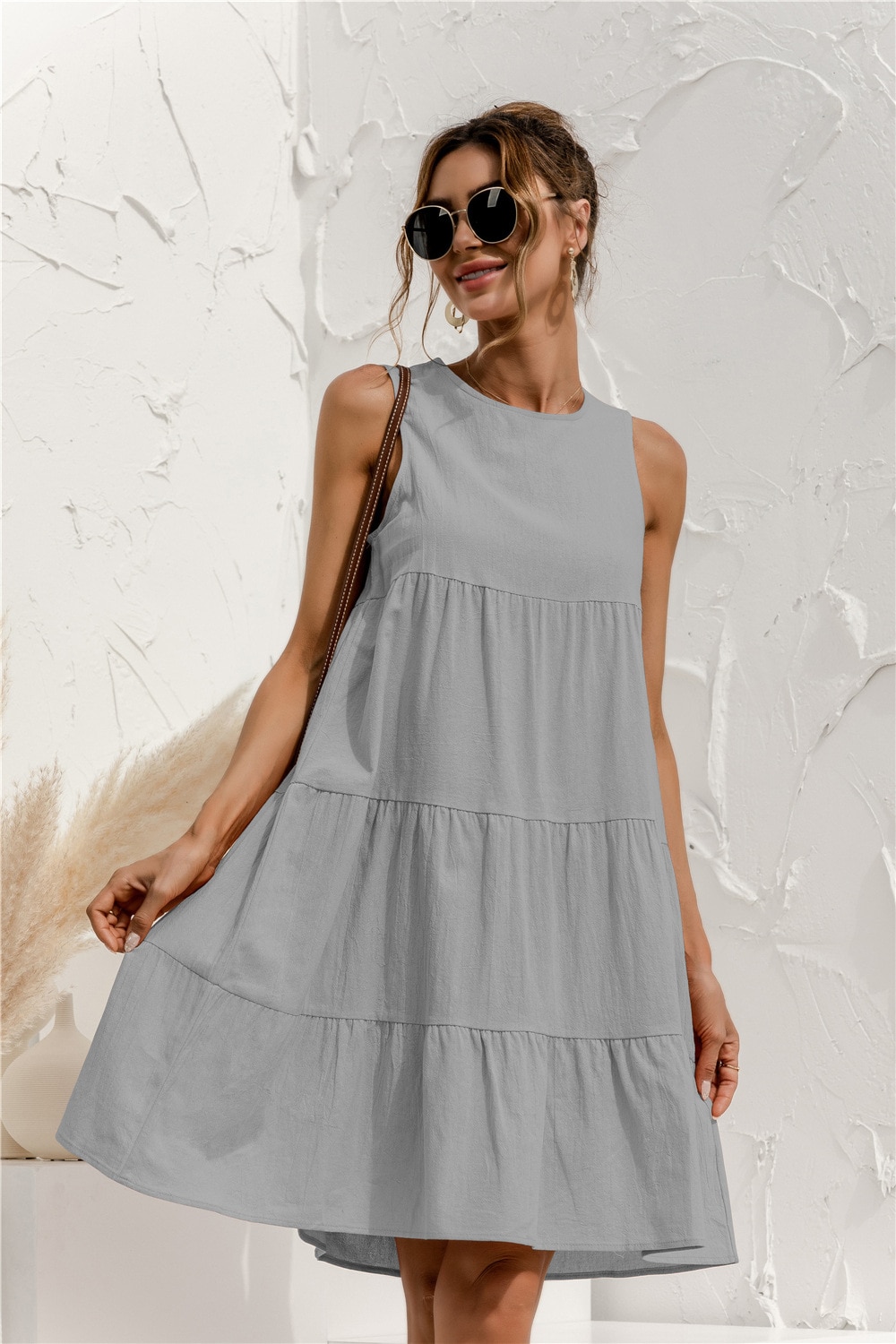 Women's Summer Sleeveless O-Neck Dress