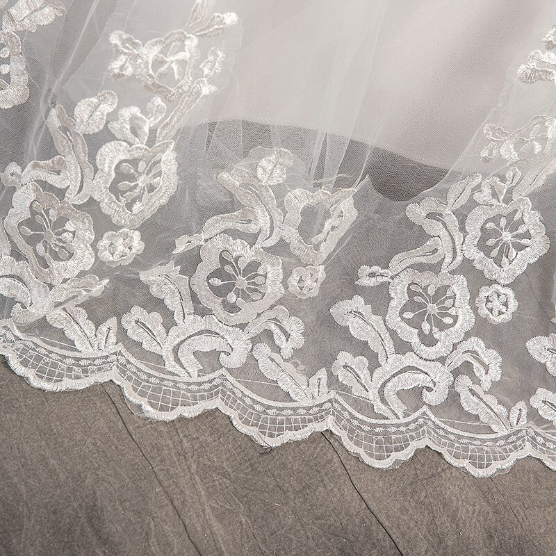 Chinese Style Wedding Dress with Long Cap Lace for Women