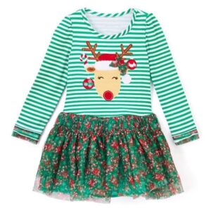 New Girls Christmas Net Gauze Puffy Dress