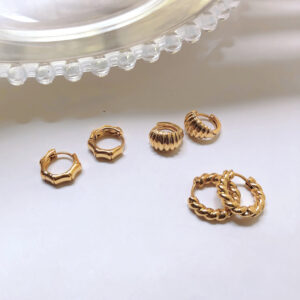 Threaded Design French Cold Earring Earrings Earbuckle