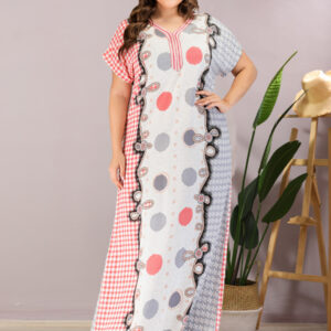 Abaya Summer Muslim Women Plus Size Long Dress