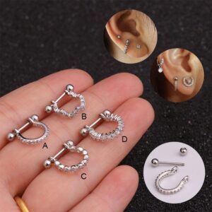 Double head micro clip earring ball