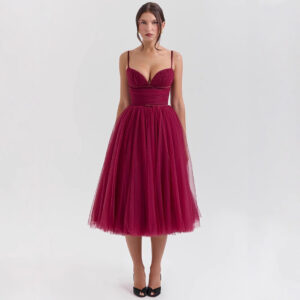 Sling Backless Dress Christmas Banquet