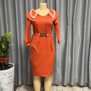 Waist-tight Hip-wrapped Beaded Professional Dress