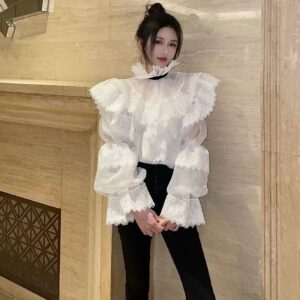 Women's Versatile Bubble Sleeve Blouse