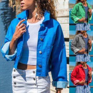 Denim button jacket