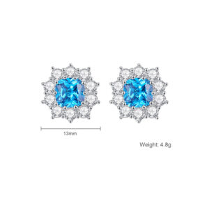 Simple And Small Snowflake Zircon Earring