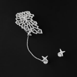Earring Female Hollow Out Ear Bone Clip Asymmetrical Star