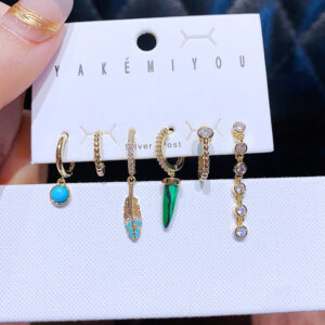 Women's Fashion Vintage Turquoise Earring Set